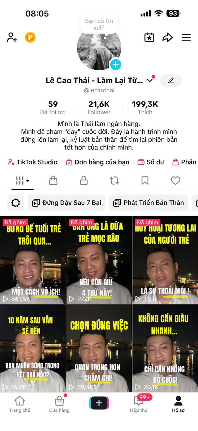 TikTok Lê Cao Thái 21.6K Followers